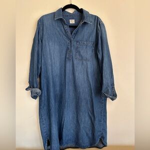 GAP Blue Denim Shirt Dress